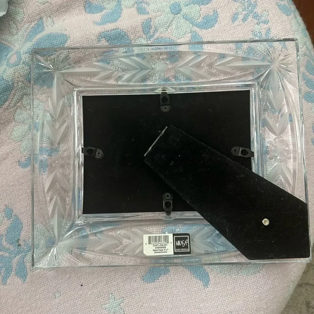 *Mikasa* Full Lead Crystal Photo Frame - Holds 5x7”